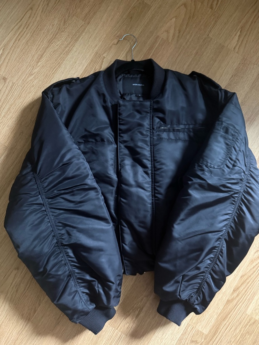 Men's Black Oversized Bomber Jacket